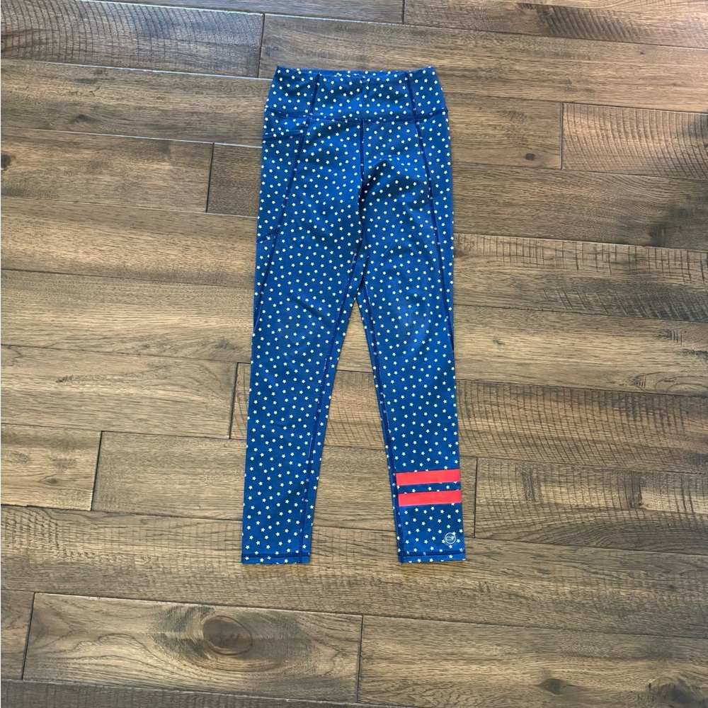 Vineyard Vines Girls Stars Performance Leggings, Size Medium